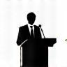 Icon representing public speaking coaching